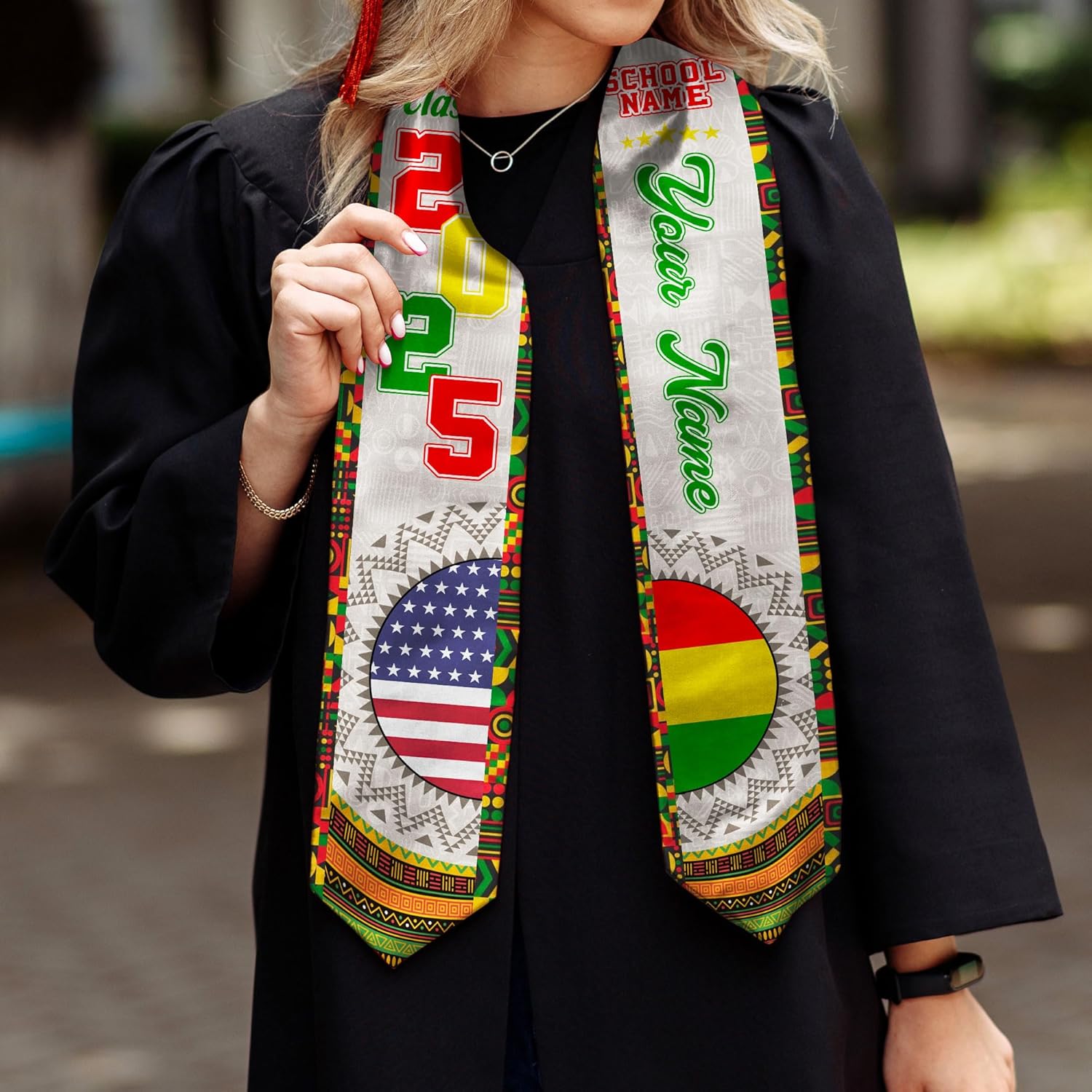 African American Graduation Sash, Graduation Stole Customize, African Graduation Sash, Graduation Stole Class of 2025