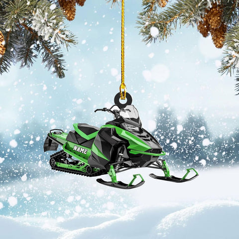 Artparel Personalized Customized Snowmobile Shoes Acrylic Christmas Ornament for Snowmobile Lovers (SM 3)