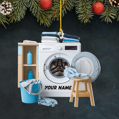 Personalized Washing Machine Christmas Ornament,Home Appliance Consumer Electronics Christmas Ornament, Clothes Washer Christmas Tree Decor, Washing Machines Ornament (Acrylic, Style 12)