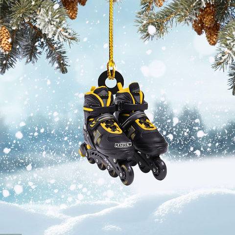 AOVL Custom Roller Skate Ornaments 2024 Roller Skate Christmas Ornament Roller Skate Ornaments for Christmas Tree Roller Skate Ornament Gift for Roller Skate Lovers Roller Skates Christmas (RS9)