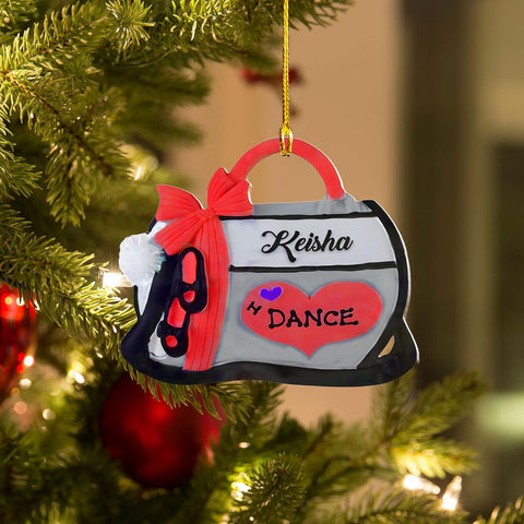Ballet Dancer Ornament, Personalized Ballet Dancer Pointe Shoes with Christmas Light Shape Flat Ornament, Gifts for Ballet Lovers, Her, Friend, Ballet Christmas Ornament (Multi 15)