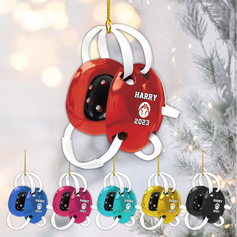 Royal Fight Personalized Wrestling Ornament Wrestling Helmet Ornaments Wrestling Christmas Ornament Gift for Wrestling Player Wrestling Christmas Tree Ornaments for Boys or Girls (Wrestling 6)