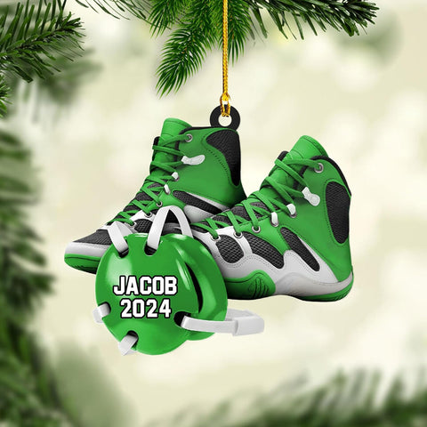Personalized Wrestling Christmas Ornament 2024 Wrestling Christmas Ornament Gift for Wrestling Player Wrestling Christmas Tree Ornaments for Boys or Girls (Acrylic, Style 8)