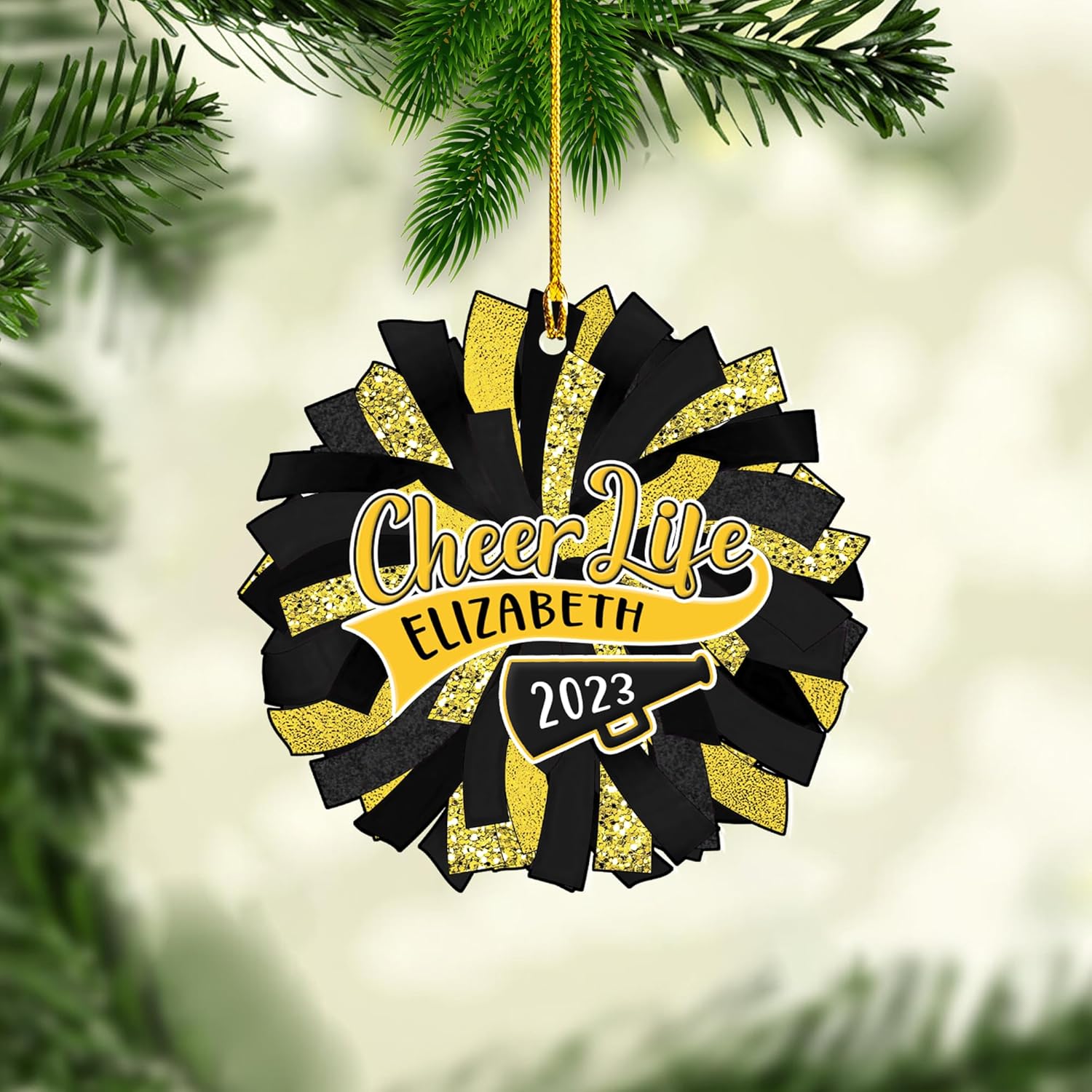 AOVL Personalized Cheerleader Ornaments Cheerleader Cheerleading Lovers Ornaments Cheerleading Ornament Gift for Cheerleader Christmas 2023 Cheer Cheerleader Ornaments Xmas (Cheer 1)