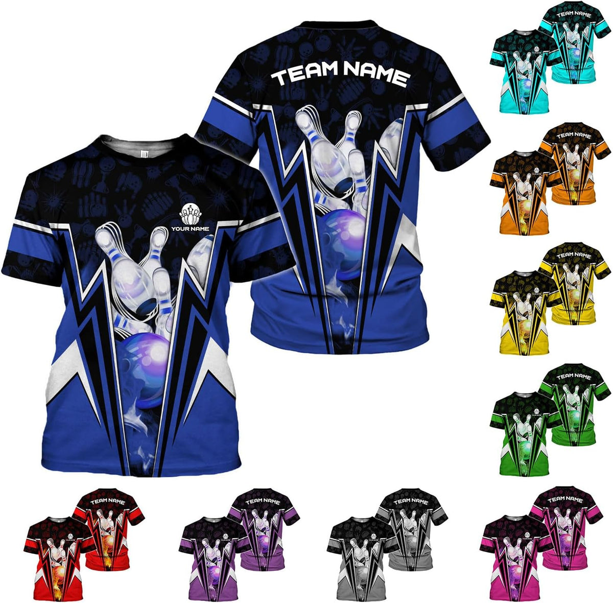 Custom Bowling Shirts, Personalized Name Bowling Shirts Unisex, Bowling Jerseys for Men & Women, Team Bowling Shirt Gift