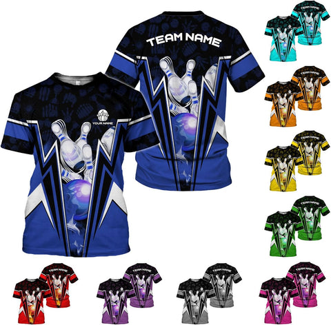 Custom Bowling Shirts, Personalized Name Bowling Shirts Unisex, Bowling Jerseys for Men & Women, Team Bowling Shirt Gift