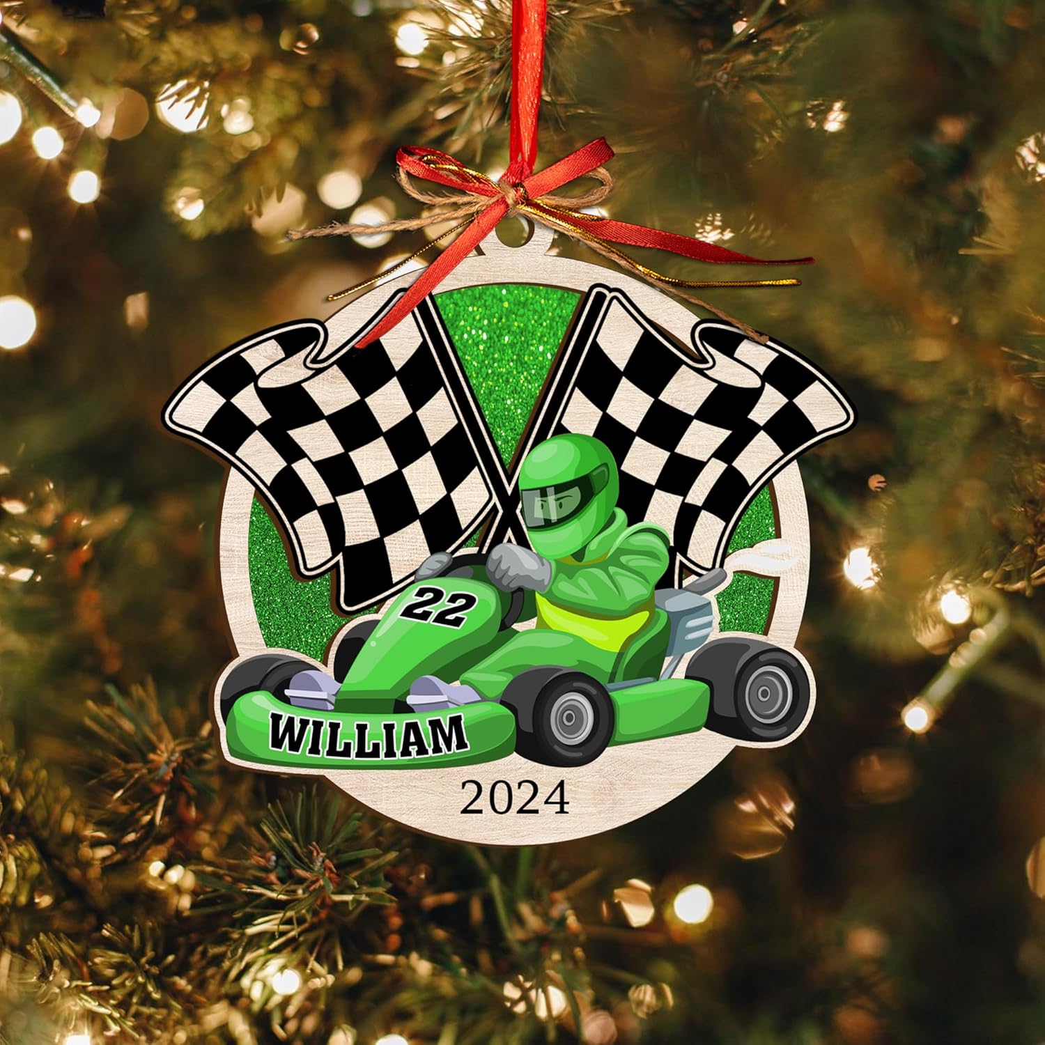 Royal Fight Custom Racing Car Ornament 2024 Race Car Ornament for Christmas Tree Gift for Racing Lovers Drag Racing Ornament Racer Gifts Drag Racing Ornament Gift Xmas (HRC6)