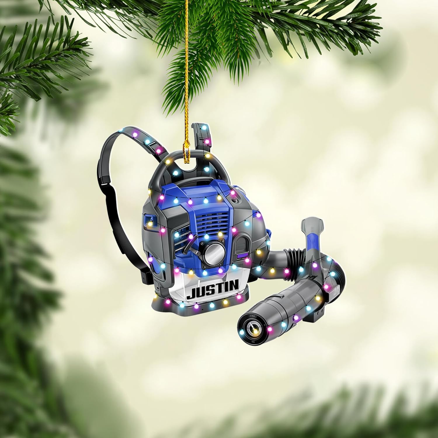 Royal Fight Custom Leaf Blower Christmas Ornament 2024 Leaf Blowers Ornament for Christmas Tree Decor Hanging Leaf Blower Ornament Lover Gift Xmas Leaf Blowers Gift Xmas (OLB20)