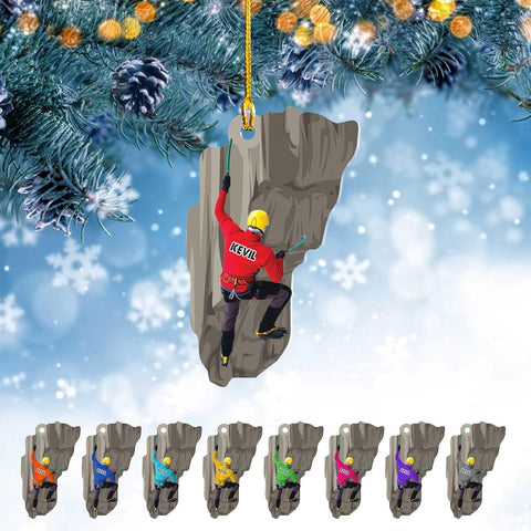 Tinoshop Personalized Rock Climber Christmas Ornament, Rock Climbing Christmas Ornaments, Rock Climbing Ornament Gifts for Rock Climber, Rock Climbing Gifts for Men Women, Gifts for Climbers (ON577)