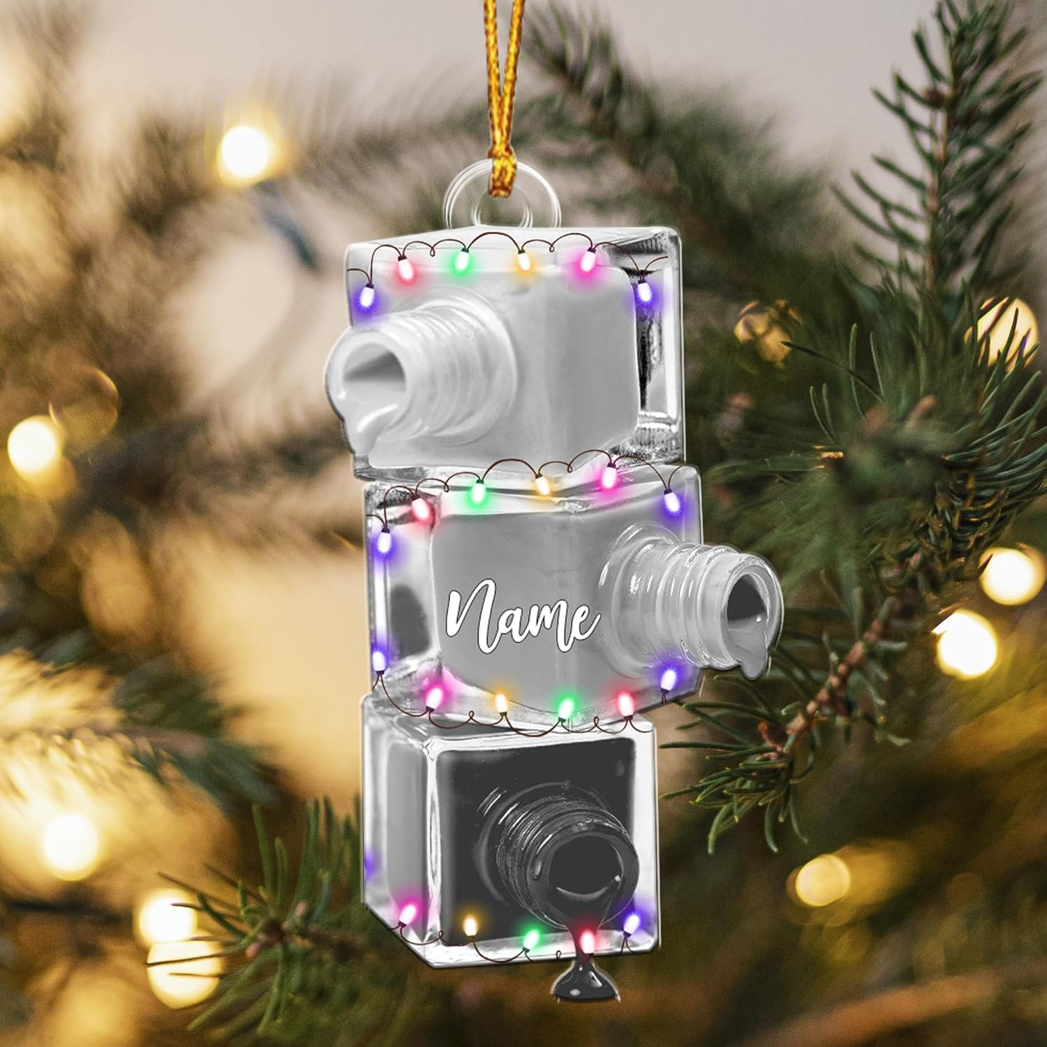 Royal Fight Personalized Nail Ornament,Nail Technician Ornament, Nail Technician Ornaments, Makeup Ornaments Makeup Christmas Ornament, Nail tech Gifts, Nail Technician Gifts (Nail 7)