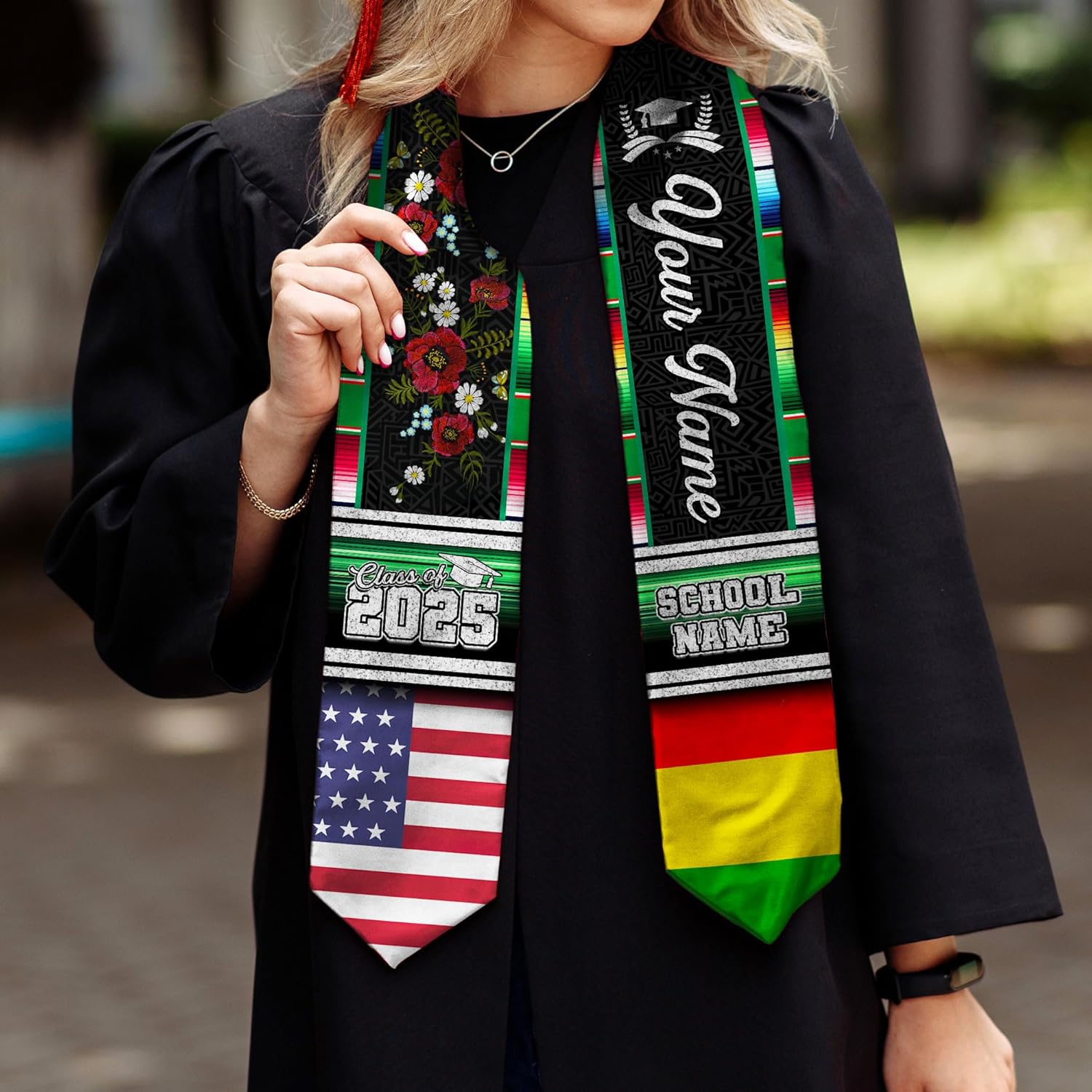African American Graduation Sash, Graduation Stole Customize, African Graduation Sash, Graduation Stole Class of 2025