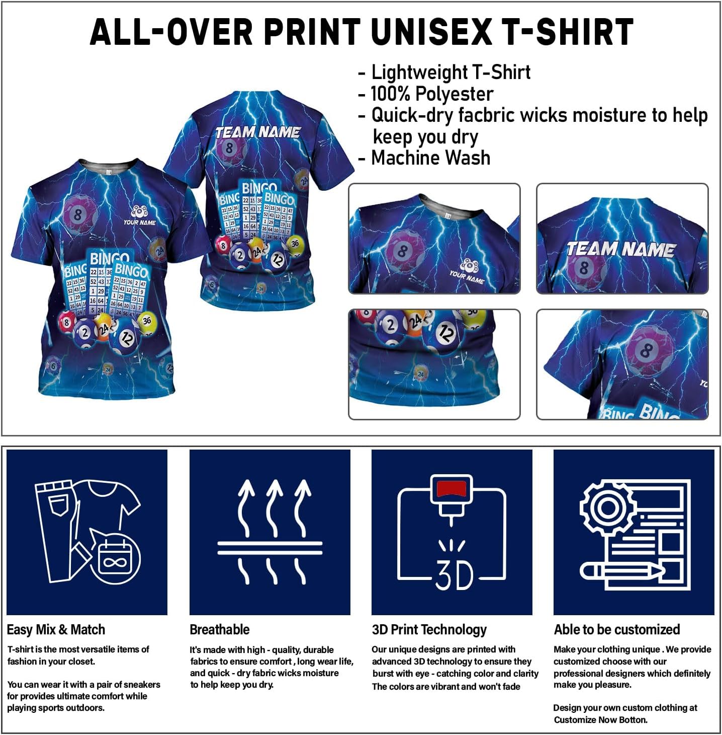 Custom Bingo Shirts for Women Bingo Lover Casino Players T-Shirt Funny Bingo Shirts Gifts Funny Bingo Player Game Lover Gift