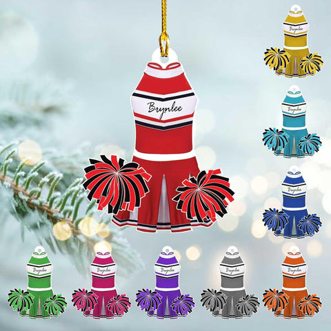 Tinoshop Personalized Acrylic Cheerleader Ornaments Cheerleader Cheerleading Lovers Ornaments Cheerleading Ornament Gift for Cheerleader Christmas 2024 Cheer Cheerleader Ornaments Xmas (ON454)