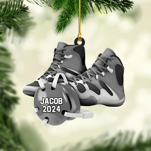 Personalized Wrestling Christmas Ornament 2024 Wrestling Christmas Ornament Gift for Wrestling Player Wrestling Christmas Tree Ornaments for Boys or Girls (Acrylic, Style 8)
