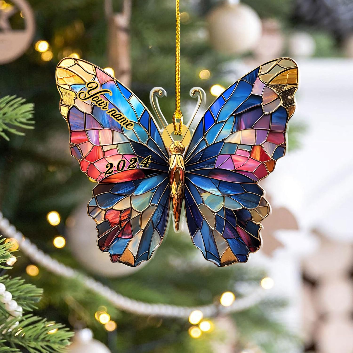 Mostefy Personalized Butterfly Ornament 2024, Butterfly Christmas Ornament Butterfly Ornament Christmas, Balloon Ornaments 2024, Balloon Ornaments Christmas, Hot Air Balloon Ornament (Butterfly 2)