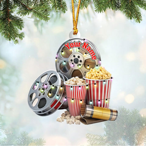 AOVL Personalized Film Clapboard Ornament Movie Clapper Christmas Ornaments Film Clapboard Ornament Film Clapper Ornament Director Clapboard Christmas Ornament Movie Clapperboard Theater (FilmH11)