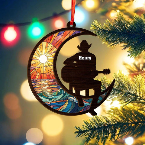 Personalized Guitar Ornament, Electric Guitar Ornament, Guitar Christmas Ornaments 2024, Acoustic Guitar Christmas Ornament, Guitar Christmas Ornaments Guitarist Gift Musical Instruments Xmas (G18)