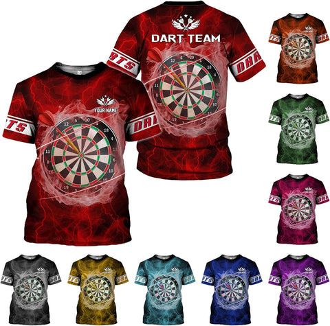 HomeDesign Personalized Dart Shirts, Darts Shirts for Men, Dart Jerseys for Teams, Dartboard Players Shirt Darts Board Gift
