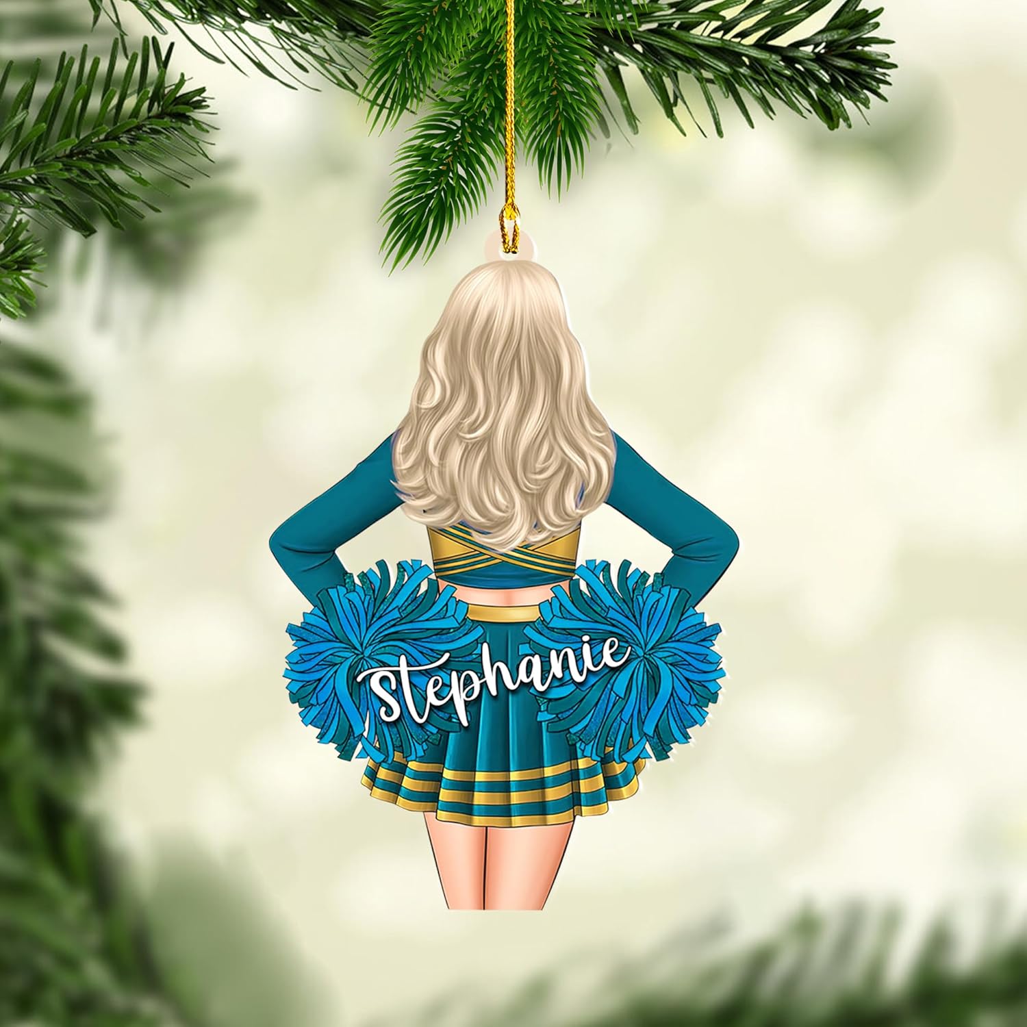 AOVL Personalized Cheerleader Ornaments Cheerleader Cheerleading Lovers Ornaments Cheerleading Ornament Gift for Cheerleader Christmas 2024 Cheer Cheerleader Ornaments Xmas (Cheer 13)