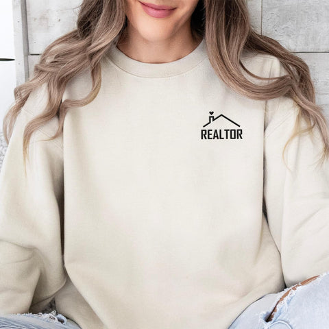 Personalized Embroidered Realtor Sweatshirts T-Shirt, Real Estate Agent Pullover Hoodie, Home Girl Sweater, Gifts For Realtor