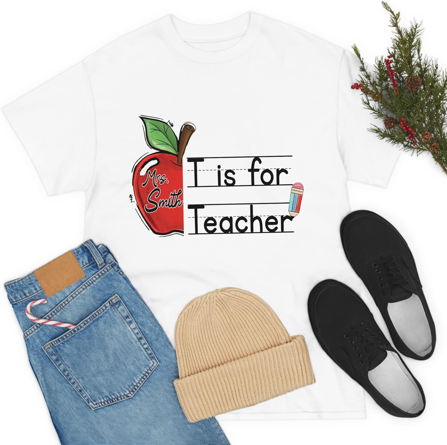 Personalized Teacher Shirts, Custom Teacher Shirt for Women, Cute Teacher T-Shirt, Gift Idea for Teacher, Teaching Shirt Tee