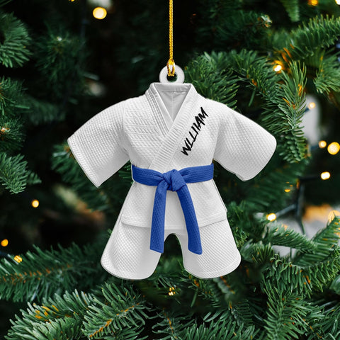 Artparel Personalized Karate Ornament Karate Uniform Ornaments Gifts for Karate Lovers Karate Gift Christmas Ornament 2024 Taekwondo Ornament Jiu Jitsu Ornament Gift for Karate (KRT3)