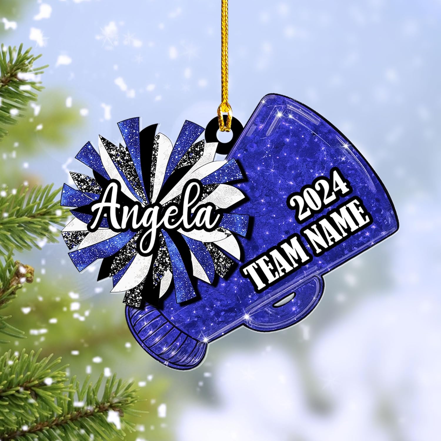 MoonArt Personalized Cheerleader Ornaments Cheerleader Cheerleading Lovers Ornaments Cheerleading Ornament Gift for Cheerleader Christmas 2023 Cheer Cheerleader Ornaments Xmas (1, CLD8)