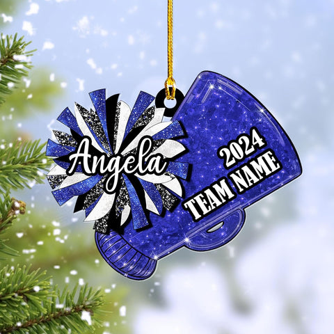 MoonArt Personalized Cheerleader Ornaments Cheerleader Cheerleading Lovers Ornaments Cheerleading Ornament Gift for Cheerleader Christmas 2023 Cheer Cheerleader Ornaments Xmas (1, CLD8)