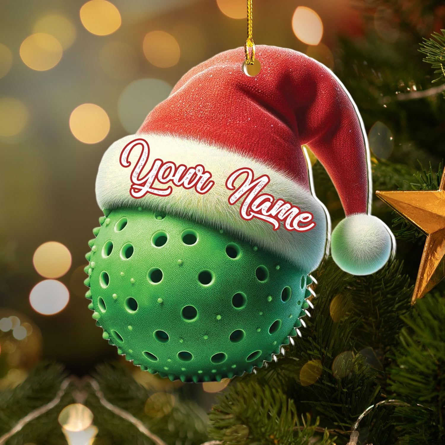 mostprints Personalized Pickleball Ornament 2023, Pickleball Paddles, Pickle Baller Sport Gifts Pickleball Ornament Christmas Tree Pickleball Decorations for Pickleball Lovers (PB7)