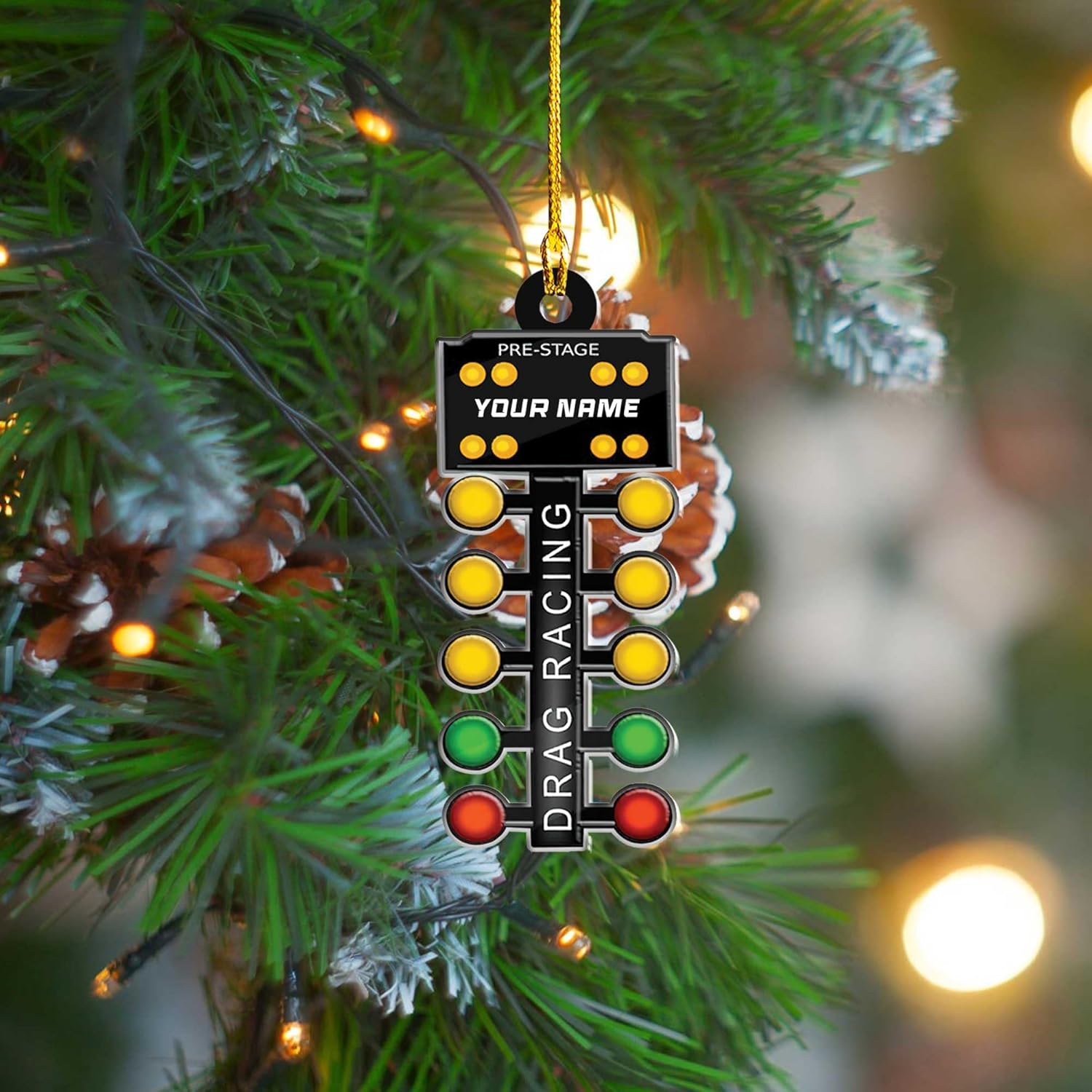 Royal Fight Personalized Racing Ornament Race Car Ornament Custom Drag Racing Christmas Ornaments Gift for Racing Lovers Drag Racing Ornament Racer Gifts (RC 4)