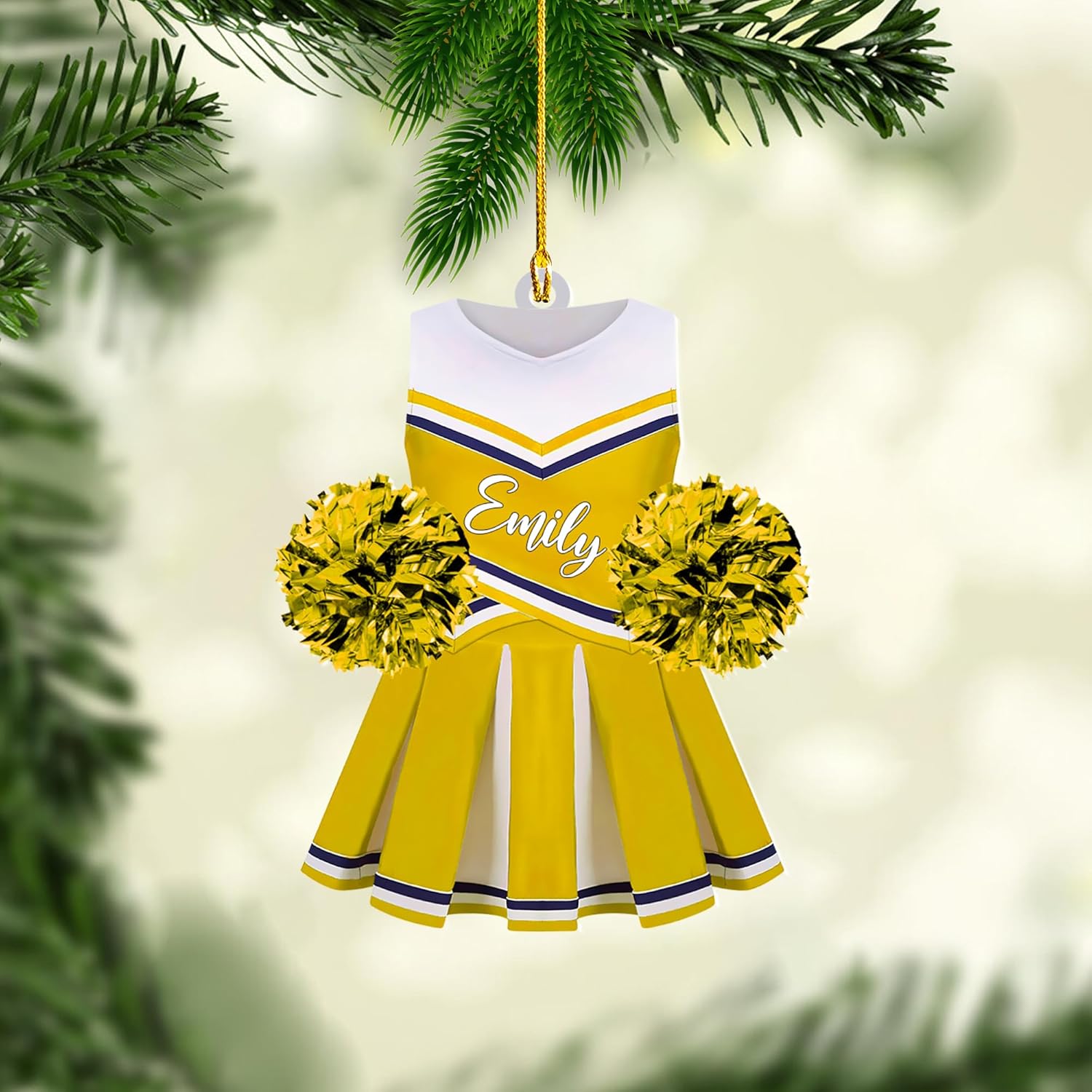 AOVL Personalized Cheerleader Ornaments Cheerleader Cheerleading Lovers Ornaments Cheerleading Ornament Gift for Cheerleader Christmas 2023 Cheer Cheerleader Ornaments Xmas (Cheer 5)