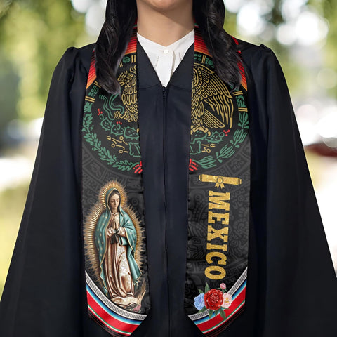 Mexican Flag Graduation Sash, Mexico Graduation Stole, class of 2025