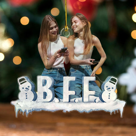 Personalized Best Friend Ornament, Custom Christmas Friendship Gift, Xmas Besties Gift for Christmas Tree 2024, Good Friend Christmas Ornaments Friends Bestie Ornaments (BFF 16)