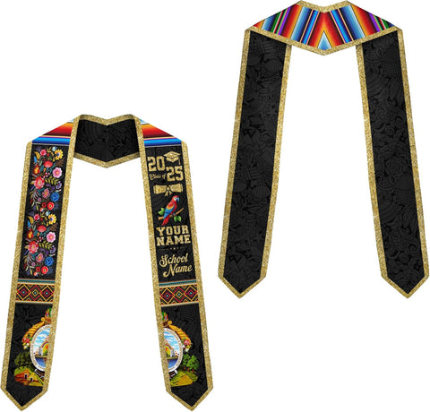 Pretyprints Honduran Graduation Sash, Custom Honduran American Flag Graduation Sash 2025, Honduras Graduation Stole
