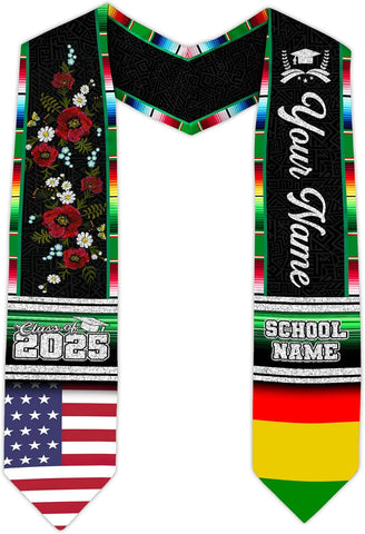 African American Graduation Sash, Graduation Stole Customize, African Graduation Sash, Graduation Stole Class of 2025
