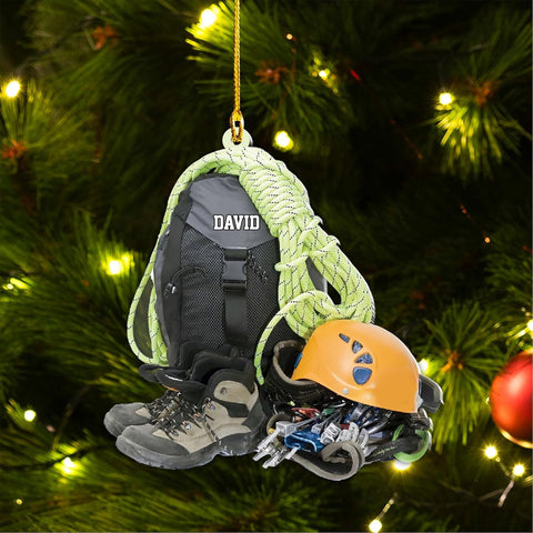 Artparel Personalized Climbing Ornaments Rock Climbing Christmas Ornament Rock Climber Ornaments Climber Lover Mountaineer Ornament Gift for Men Women Gift for Climber (Climbing 1)
