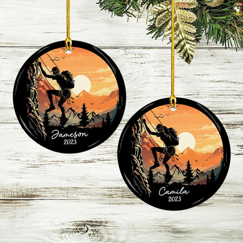 Tinoshop Personalized Rock Climber Christmas Ornament, Rock Climbing Christmas Ornaments, Rock Climbing Ornament Gifts for Rock Climber, Rock Climbing Gifts for Men Women, Gifts for Climbers (ON321)