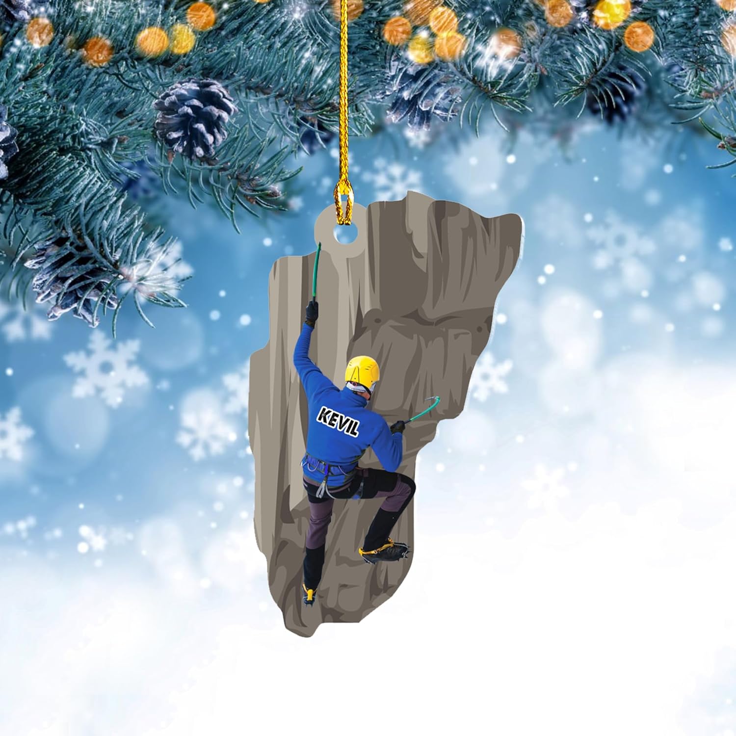 Tinoshop Personalized Rock Climber Christmas Ornament, Rock Climbing Christmas Ornaments, Rock Climbing Ornament Gifts for Rock Climber, Rock Climbing Gifts for Men Women, Gifts for Climbers (ON577)