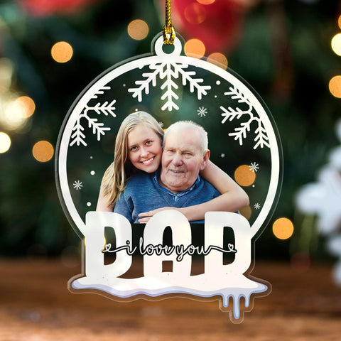 Personalized Best Father Ornament, Custom Christmas Father Gift, Xmas Daddy Gift for Christmas Tree 2024, Good Dad Christmas Ornaments (BFF 20)