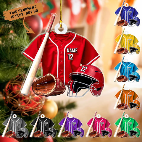 Mostefy Personalized Name Number Baseball Christmas Ornaments 2024, Baseball Ornaments for Christmas, Xmas, Gift Baseball Ornaments Pine Hanging (Multi 7)