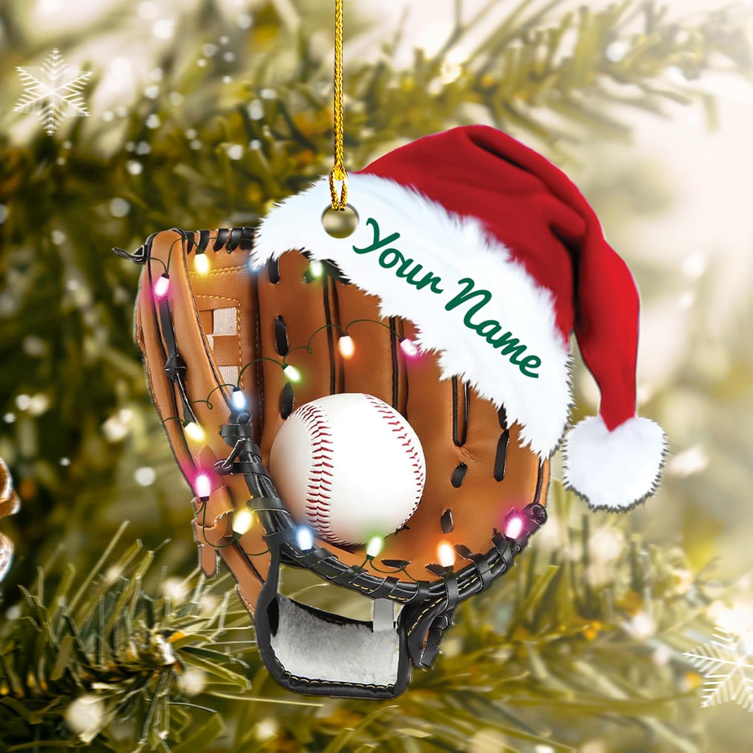 Podagree Baseball Gloves Ornaments, Personalized Baseball Christmas 2023 Ornament, Baseball Xmas Gift, Baseball Team Hanging Ornament, Baseball Lovers Gift, Gift for Him (BB5)