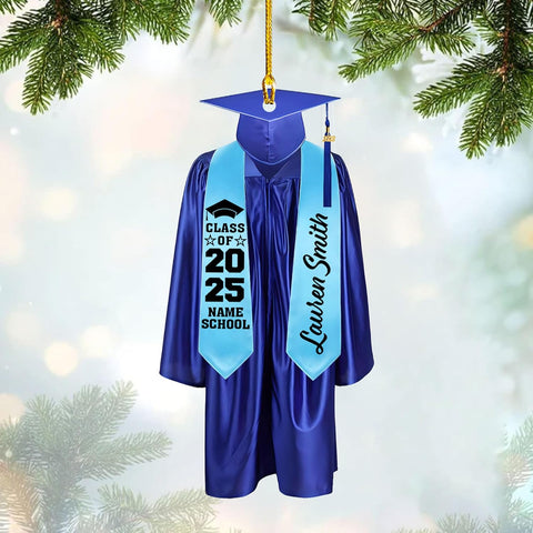 Personalized Graduation Ornaments Class of 2024 Graduation Gown Ornament Gifts Graduation Ornaments Class of 2025 College Graduation Ornaments Class of 2024 Graduate Ornament Tree Hanging Decor (G9)