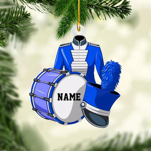 Podagree Personalized Drum Set Ornaments for Christmas, Customized Drummer Playing Drum Christmas Ornament, Custom Name Year Drummer Xmas Ornament, Instrument Ornaments, Drum Ornament Xmas (DRH3)