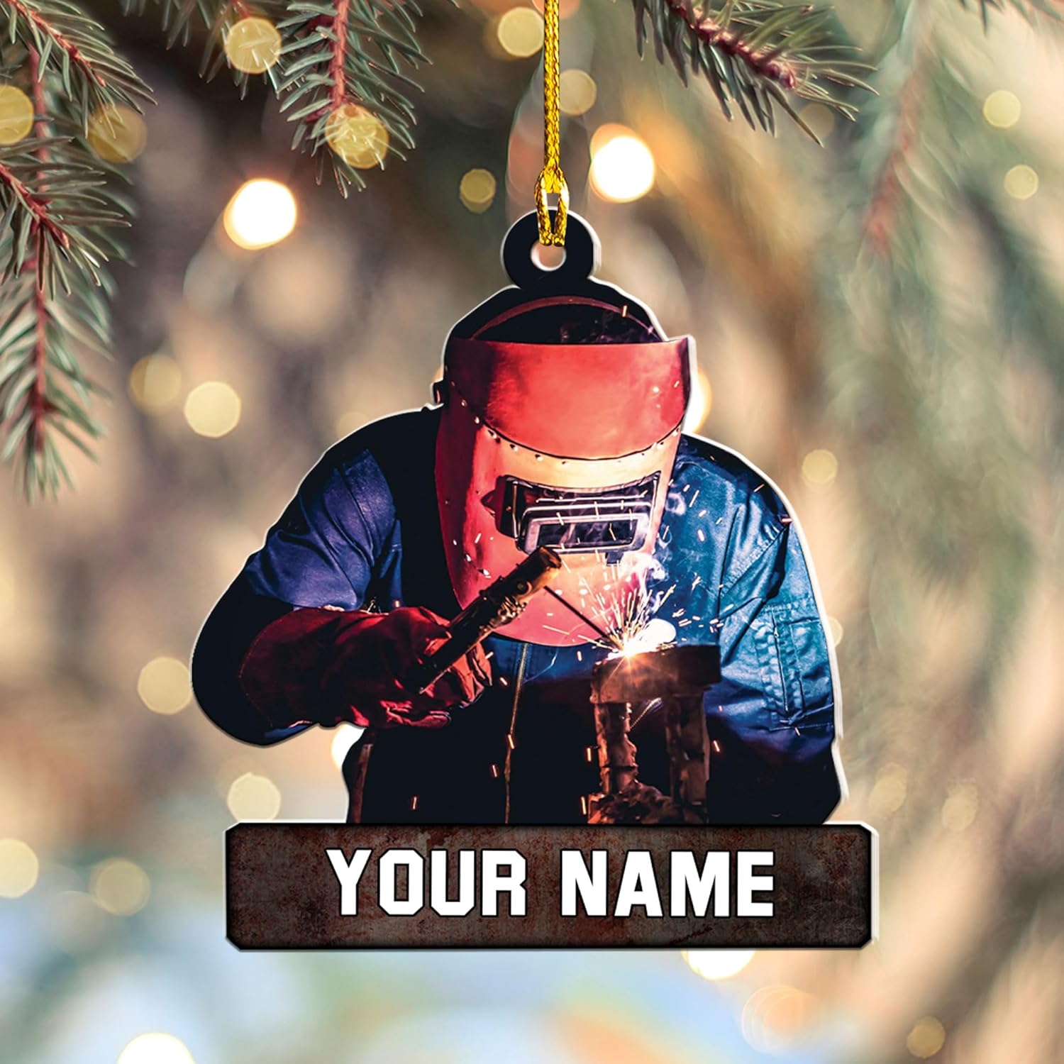 Artparel Personalized Welder Ornaments Custom Name Welder Christmas Ornament Custom Welder Gifts Welder Ornaments for Christmas Tree Welder Christmas Ornament (WD 10)