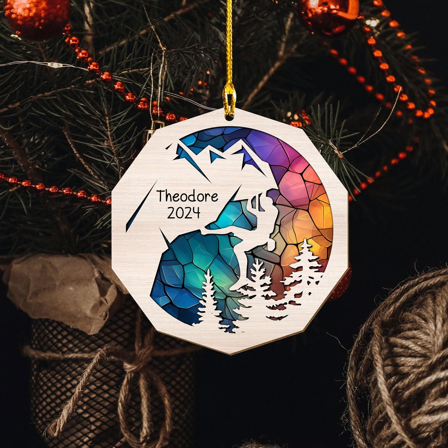 Tinoshop Personalized Rock Climber Christmas Ornament, Rock Climbing Christmas Ornaments, Rock Climbing Ornament Gifts for Rock Climber, Rock Climbing Gifts for Men Women, Gifts for Climbers (ON320)