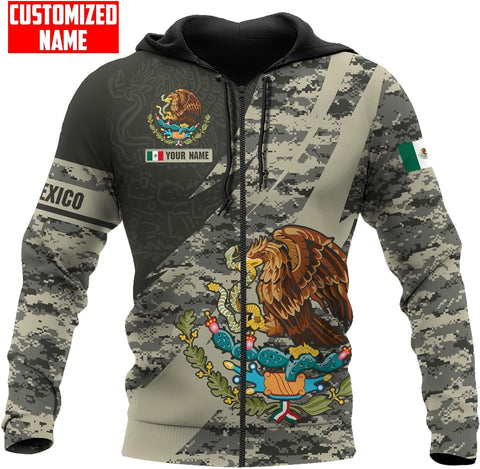 Personalized Name Mexican Hoodie 3D, Customized Mexican Hoodies for Men, Unisex Mexico Hoodie, Mexico Hoodies for Men, Women