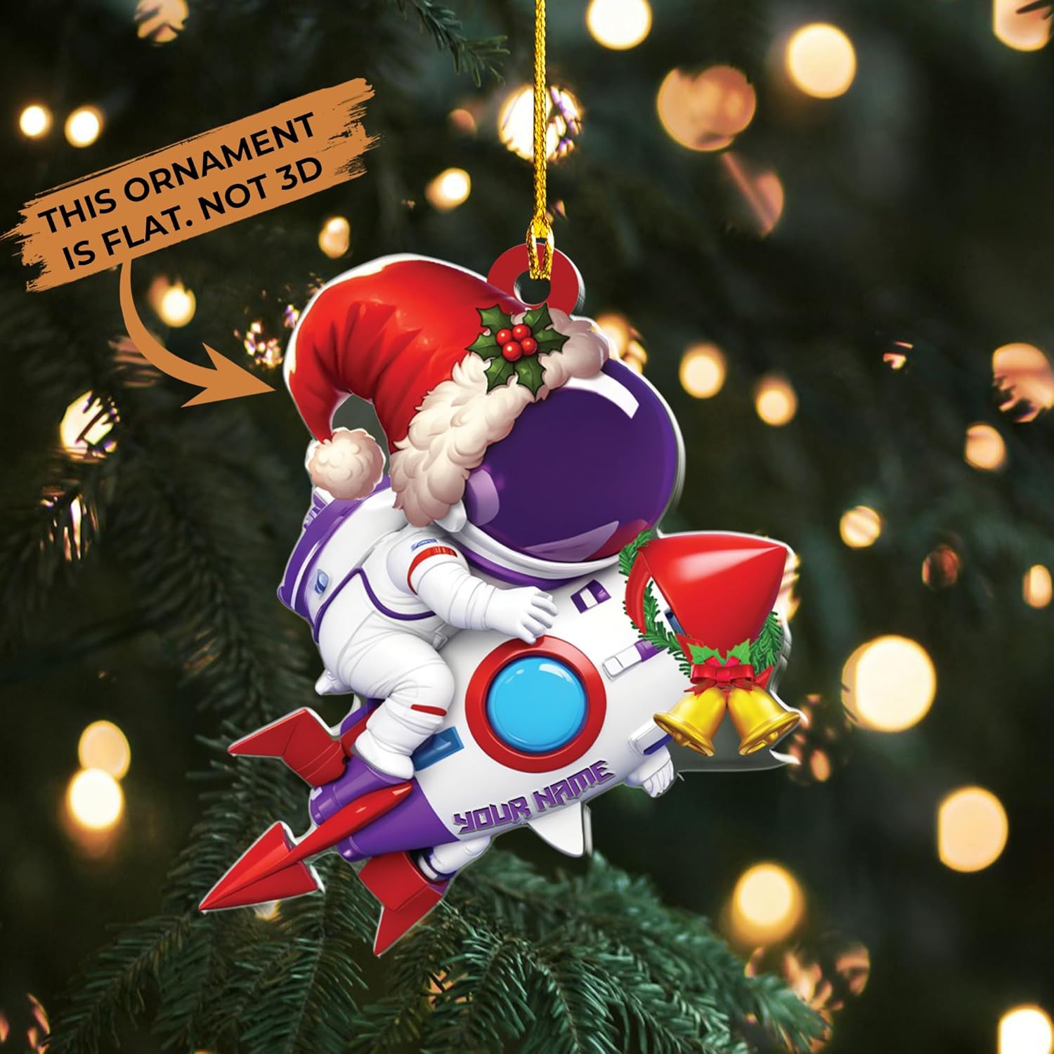 Personalized Astronaut Christmas Ornaments 2024, Acrylic Rocket Spaceship Ornament, Astronaut Ornament, Galaxy Space Astronaut Xmas Ornament, Astronaut Resting On Moon Ornament (Astronaut 3)