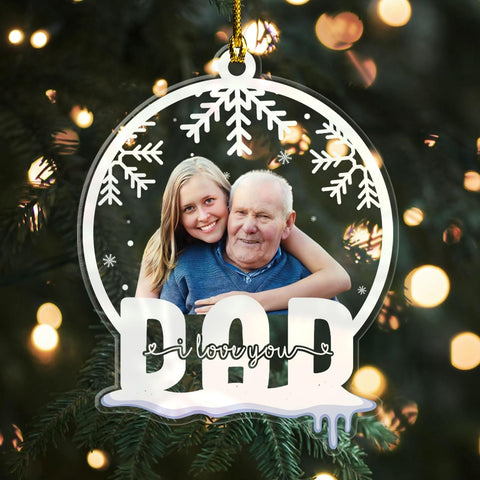 Personalized Best Father Ornament, Custom Christmas Father Gift, Xmas Daddy Gift for Christmas Tree 2024, Good Dad Christmas Ornaments (BFF 20)