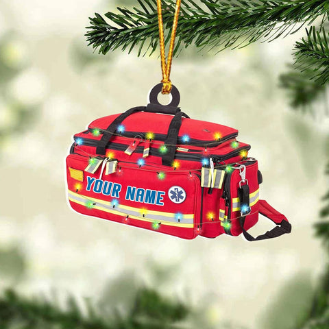 MAPrints Personalized EMS EMT Paramedic Christmas Ornament 2024, Custom EMS, EMT Uniforms Ornament, Medical Christmas Ornaments, EMS Star of Life EMT Paramedic Ornaments (NEMS 1)