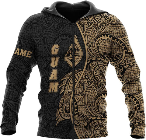 Vybonz Personalized Guam Hoodie - Guahan Pride Zip Hoodie for Men & Women